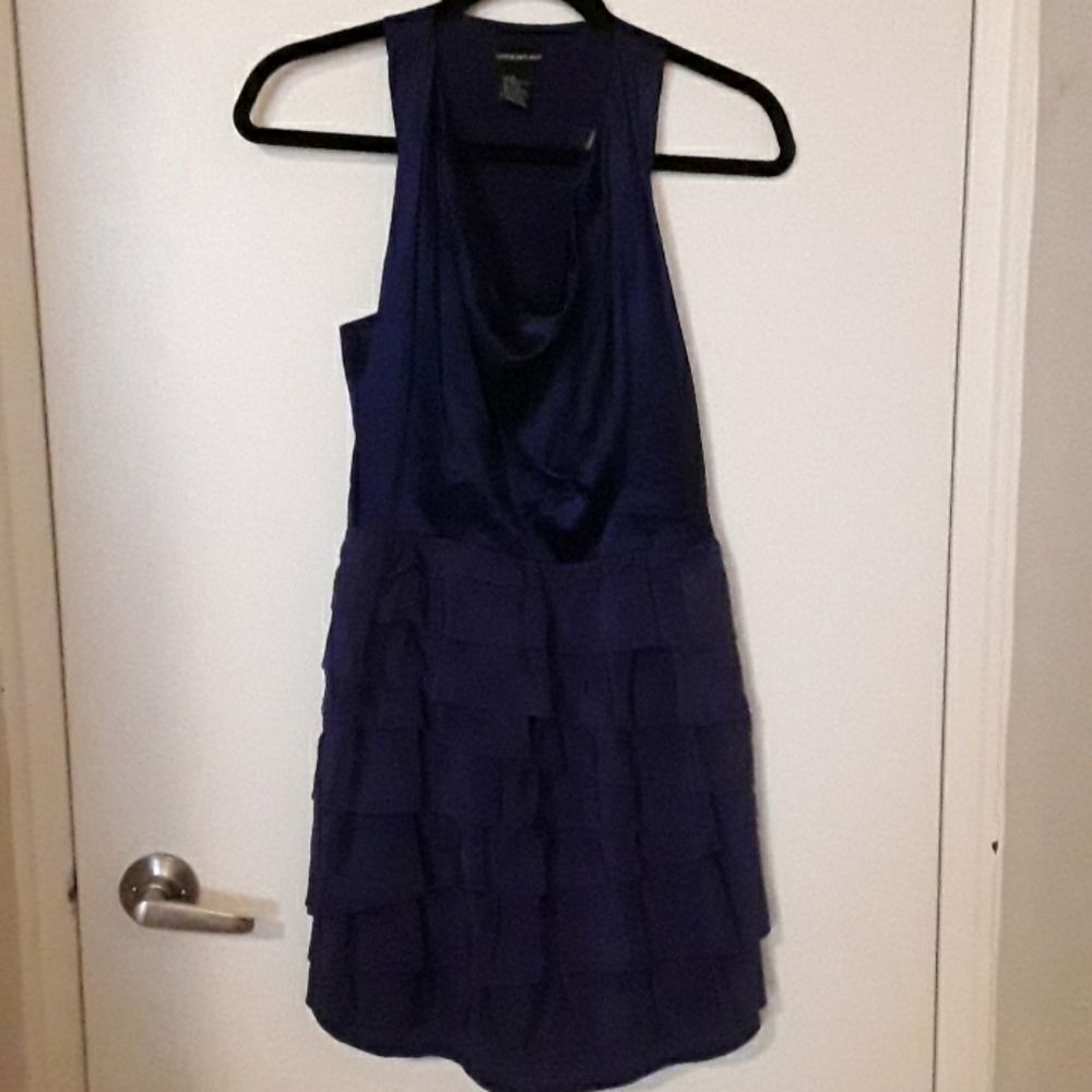 Stunning purple 100%  silk mini dress